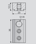 Aumüller spindle drive B13 2xclamping block thick Al for SP drive