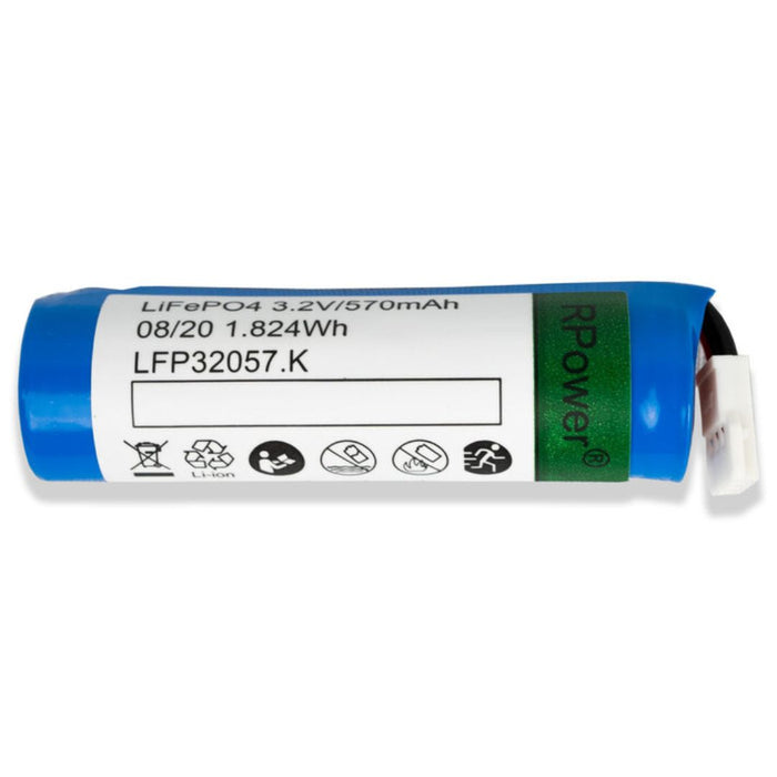 RP-Technik LiFePO4 3,2 V / 0,57 Ah  D17 x L52 mm, LiFePO4 - Lithium-Eisen-Phosphat Akku für KMU013SC