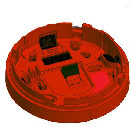 Detectomat Montagesockel für CONUS II S/SF, rot