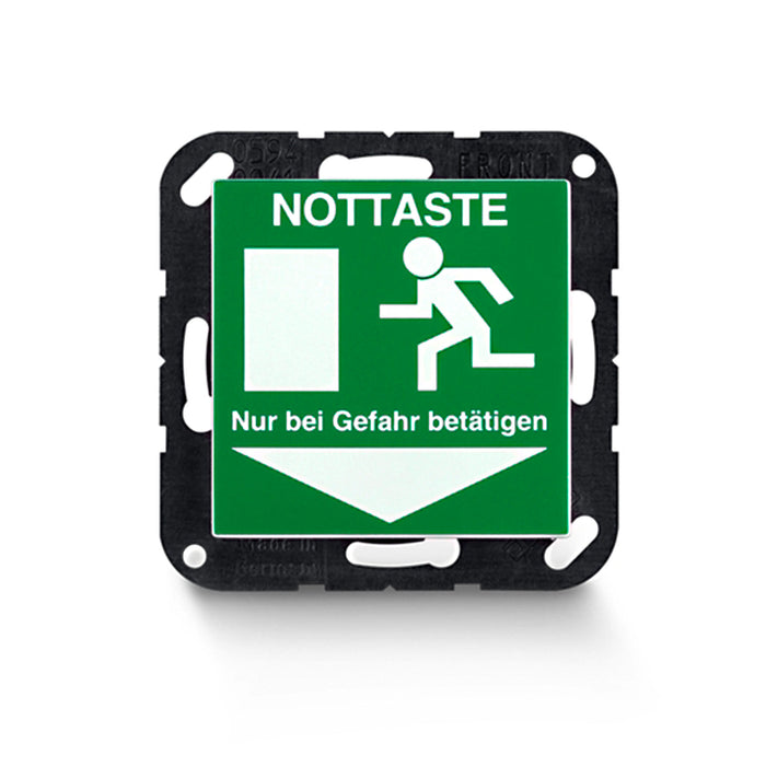 GEZE escape route sign 70 x 70 mm left right green