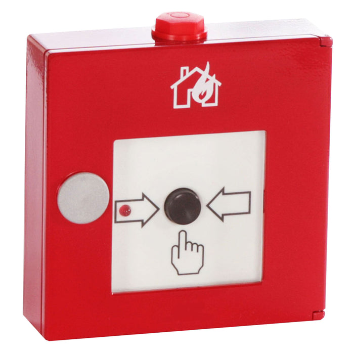 Hekatron X-LINE manual call point red, die-cast aluminum