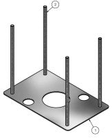 Hekatron anchor plate for stainless steel column