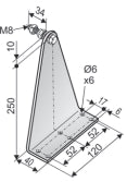 Aumüller accessories drive K37 window console H250 galvanized steel