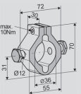Aumüller spindle drive B4 clamping ring for PL/PLA drives