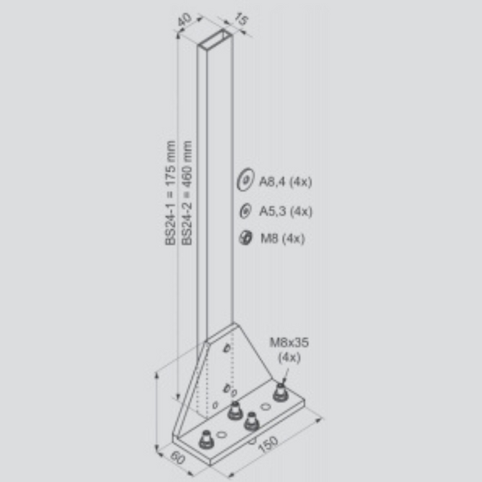 Aumüller accessories drive BS 24-1 angle bracket