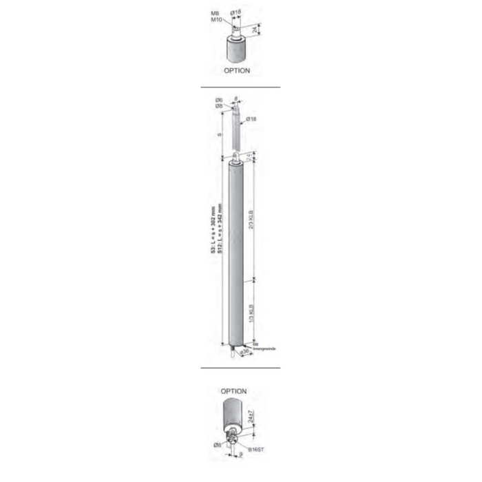 Aumüller Spindelantrieb PLA6 750 S3 24V E6/C-0