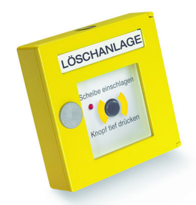 Detectomat manual alarm yellow extinguishing system PL 3300 PBD - ALU - Y