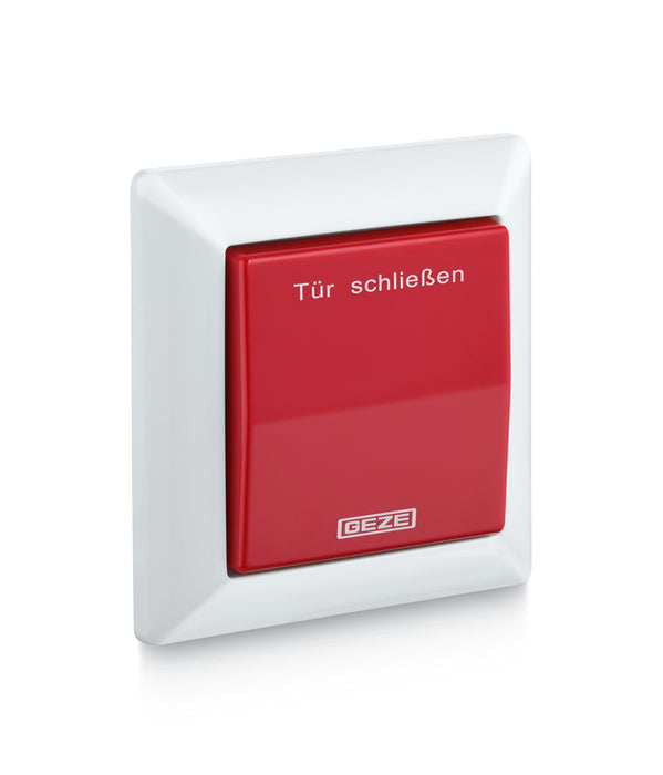 GEZE interrupter button AS 500, glass alpine white/red