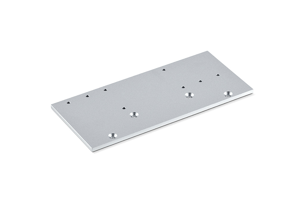 GEZE mounting plate for flat arched door, silver-colored, round arched door / TS 2000 NV