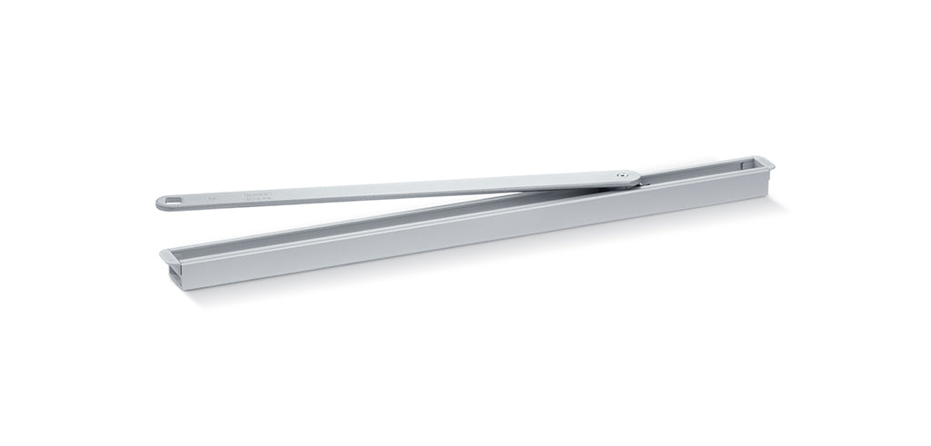 GEZE slide rail Boxer 20.7 mm with lever and mechanical lock, silver