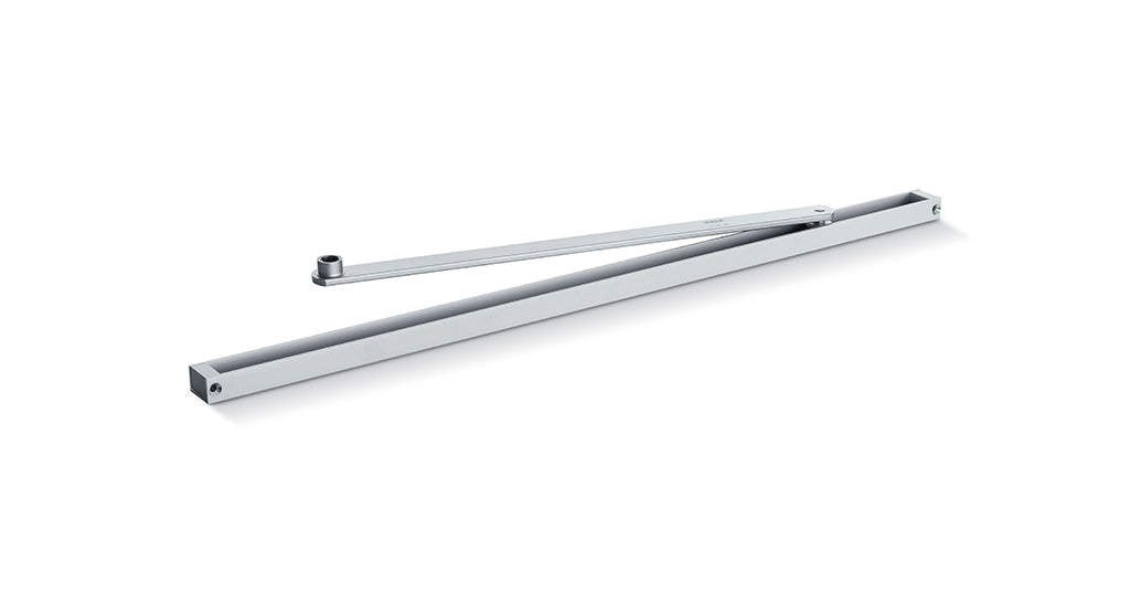 GEZE roller rail Slimdrive EMD for the opposite side of the hinge, silver-colored, 710 mm