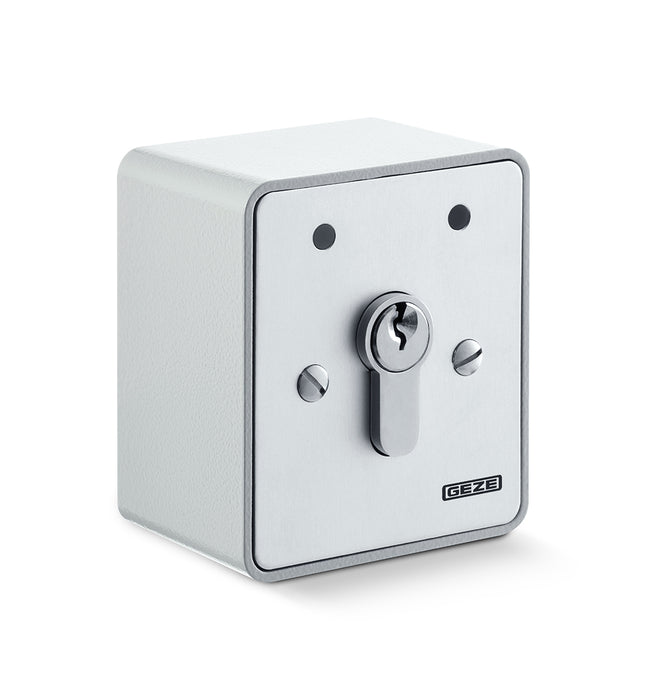 GEZE key switch SCT 222 with LEDs silver-colored 24 V DC flush-mounted