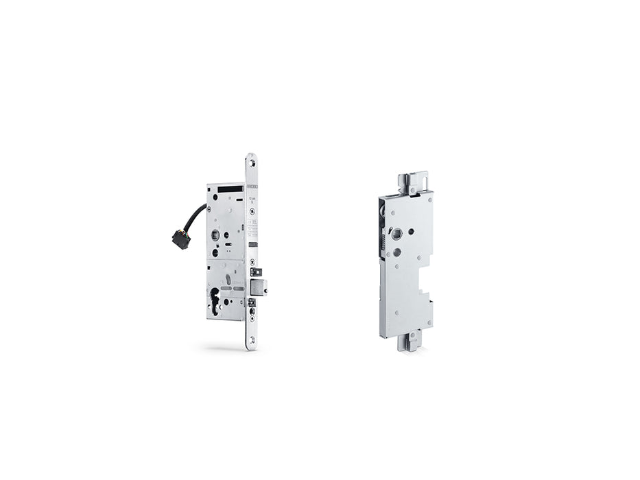 GEZE IQ lock EL DL for tubular frame doors / with square faceplate 12 - 24 V 2